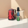 Red outdoor hiking backpack, large-capacity rainproof and wear-resistant travel bag Specification image
